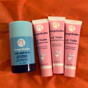 Megababe Le Tush Clarifying Butt Mask & The Geo Deo Deodorant